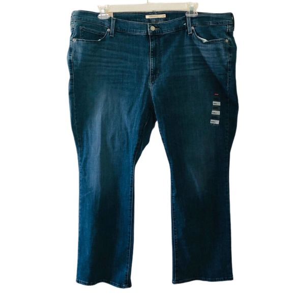 NWT Levi’s Classic Bootcut Dark Wash Jeans 24W Short - Picture 1 of 7